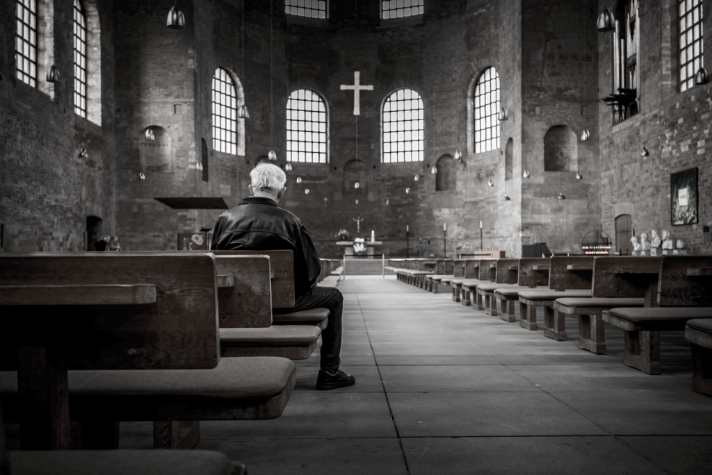 man in church christmas meaning is to help